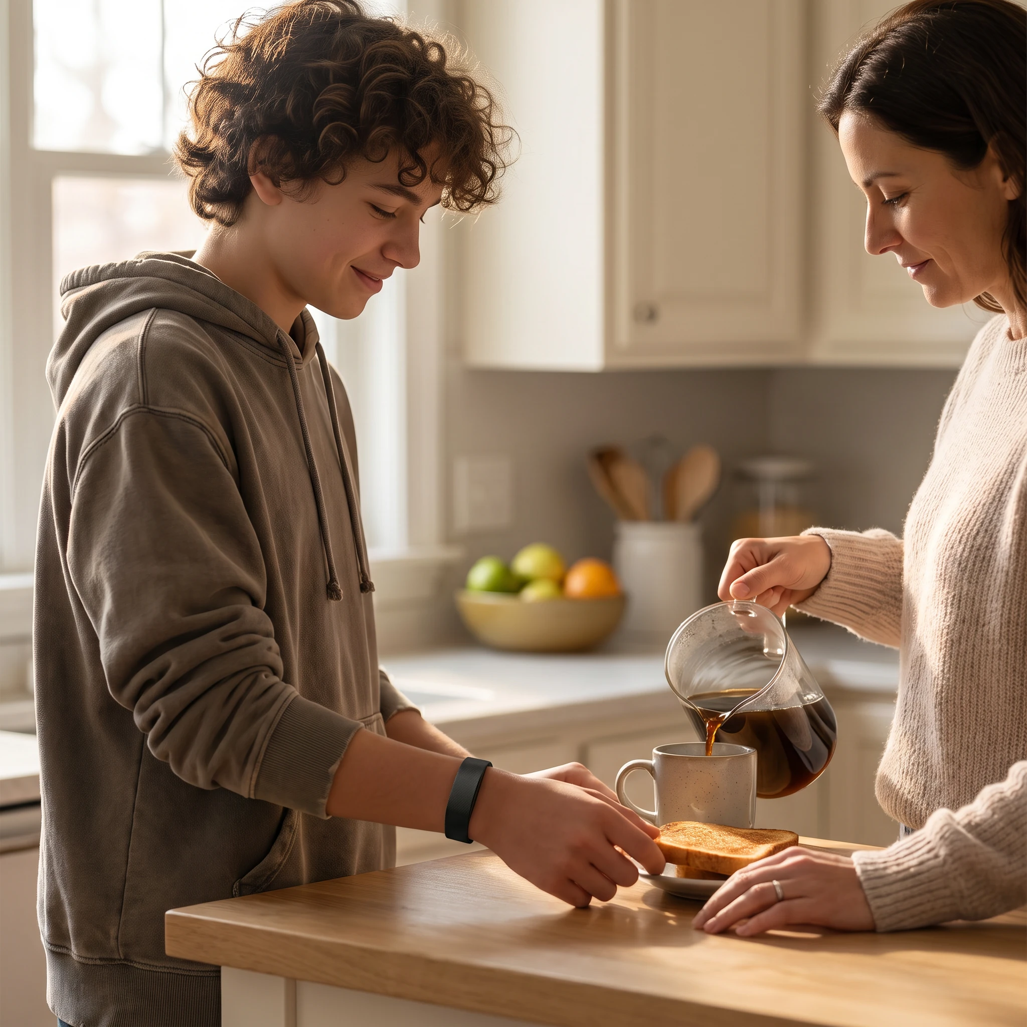 Checking in with a parent about how the night went