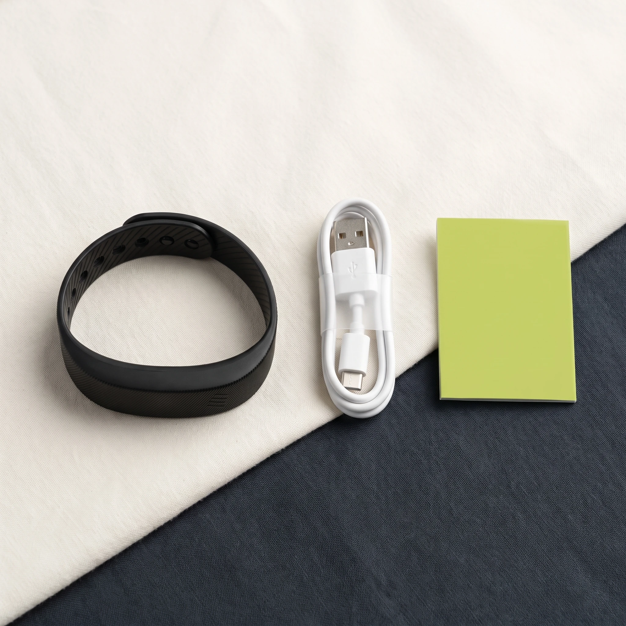Dawn Wake Up Band with USB charging cable and quick-start card